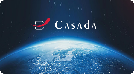 земля сверху космос и логотип Casada картинка Касада